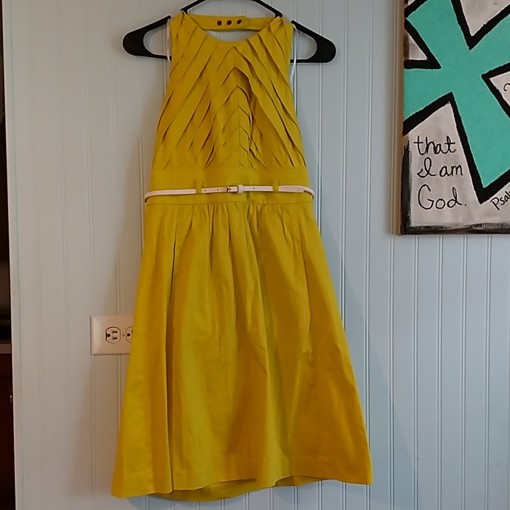 Calvin Klein yellow halter dress size 4